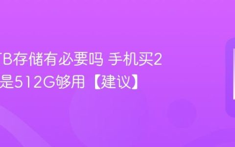 手机1TB存储有必要吗 手机买256G还是512G够用【建议】
