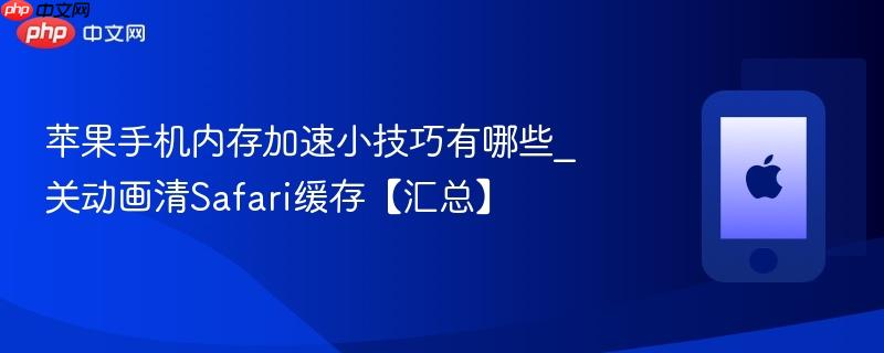 苹果手机内存加速小技巧有哪些_关动画清safari缓存【汇总】