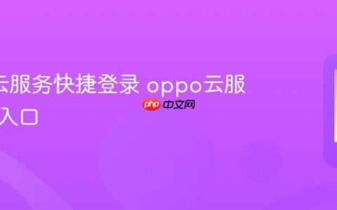 oppo云服务快捷登录 oppo云服务系统入口