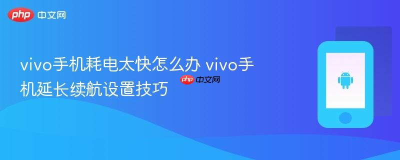 vivo手机耗电太快怎么办 vivo手机延长续航设置技巧