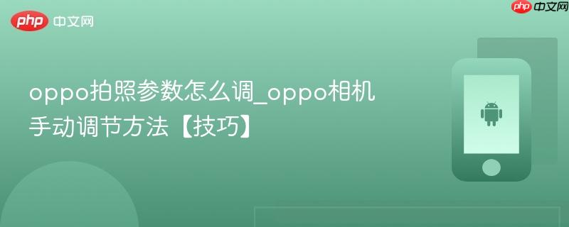 oppo拍照参数怎么调_oppo相机手动调节方法【技巧】