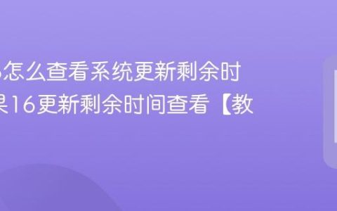 苹果16怎么查看系统更新剩余时间?苹果16更新剩余时间查看【教程】