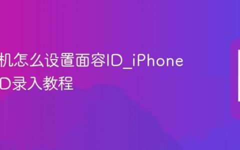 苹果手机怎么设置面容ID?iPhone Face ID录入教程