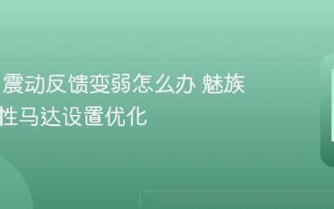 魅族21震动反馈变弱怎么办 魅族手机线性马达设置优化