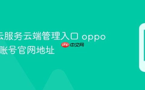 oppo云服务云端管理入口 oppo云服务账号官网地址