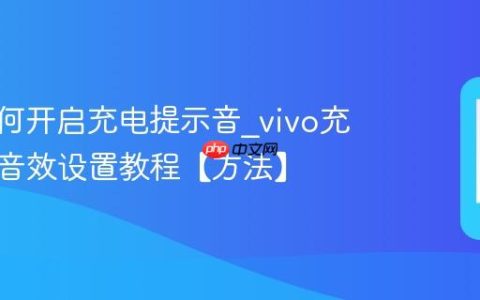 vivo如何开启充电提示音?vivo充电状态音效设置教程【方法】
