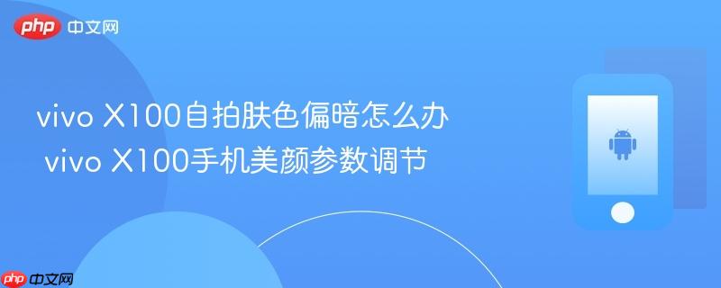 vivo x100自拍肤色偏暗怎么办 vivo x100手机美颜参数调节