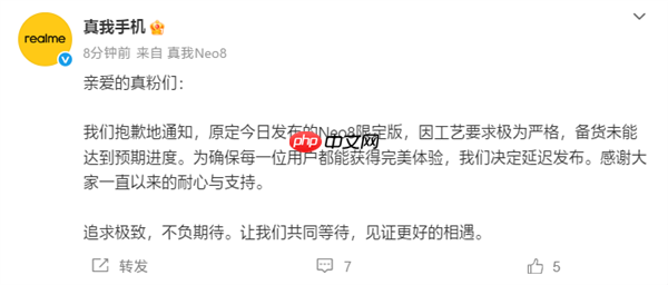 真我Neo8三星堆限定礼盒延期发布：工艺要求太严格 备货未达预期
