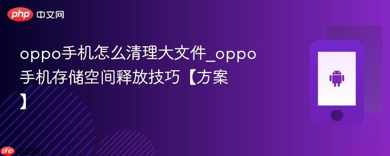 oppo手机怎么清理大文件_oppo手机存储空间释放技巧【方案】