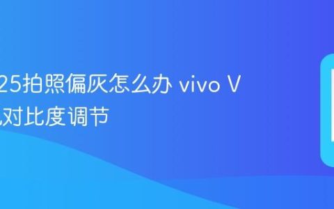 vivo V25拍照偏灰怎么办 vivo V25相机对比度调节