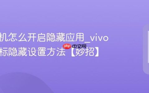 vivo手机怎么开启隐藏应用?vivo手机图标隐藏设置方法【妙招】