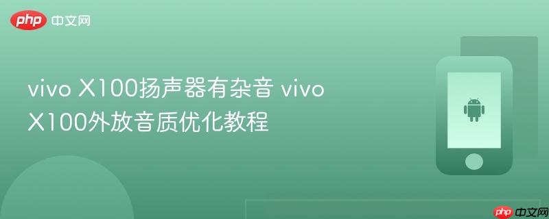 vivo x100扬声器有杂音 vivo x100外放音质优化教程