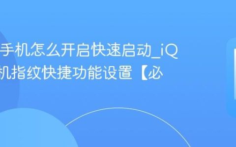 iQOO手机怎么开启快速启动?iQOO手机指纹快捷功能设置【必备】
