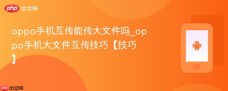 oppo手机互传能传大文件吗_oppo手机大文件互传技巧【技巧】