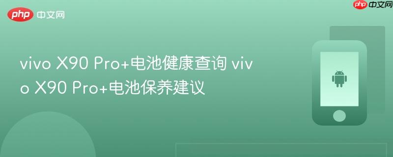 vivo x90 pro+电池健康查询 vivo x90 pro+电池保养建议