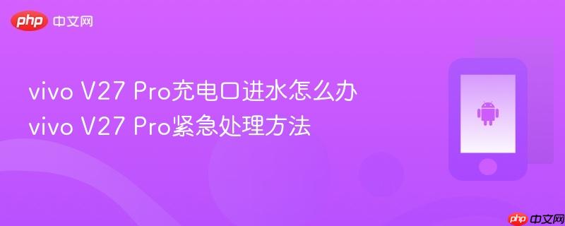 vivo v27 pro充电口进水怎么办 vivo v27 pro紧急处理方法