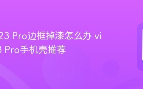 vivo V23 Pro边框掉漆怎么办 vivo V23 Pro手机壳推荐