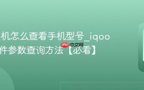 iqoo手机怎么查看手机型号?iqoo手机硬件参数查询方法【必看】