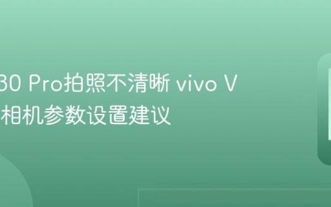 vivo V30 Pro拍照不清晰 vivo V30 Pro相机参数设置建议