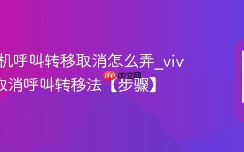 vivo手机呼叫转移取消怎么弄?vivo手机取消呼叫转移法【步骤】