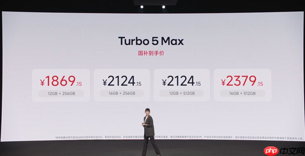 小米宣布10亿内存补贴！REDMI Turbo 5 Max国补价1869元起：512GB仅2379.15元