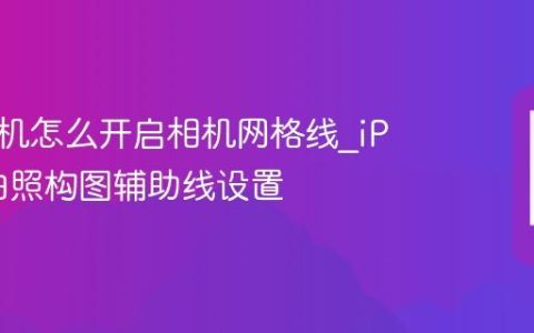 苹果手机怎么开启相机网格线?iPhone拍照构图辅助线设置
