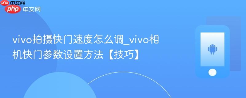 vivo拍摄快门速度怎么调_vivo相机快门参数设置方法【技巧】
