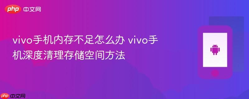 vivo手机内存不足怎么办 vivo手机深度清理存储空间方法