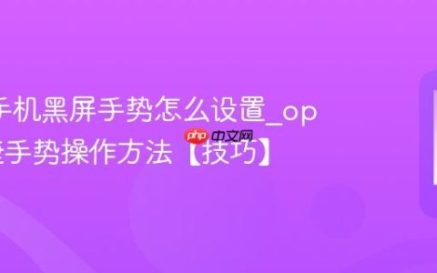 oppo手机黑屏手势怎么设置?oppo快捷手势操作方法【技巧】