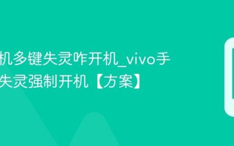 vivo手机多键失灵咋开机?vivo手机多键失灵强制开机【方案】