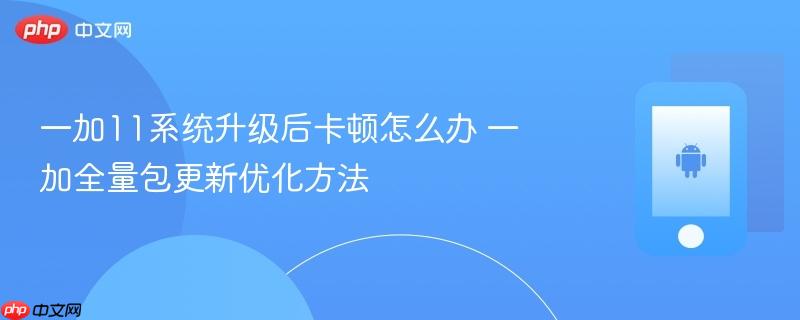 一加11系统升级后卡顿怎么办 一加全量包更新优化方法
