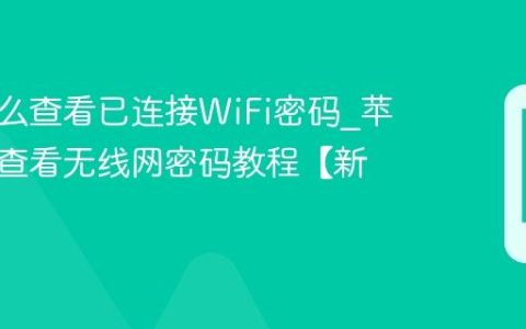 苹果怎么查看已连接WiFi密码?苹果手机查看无线网密码教程【新功能】