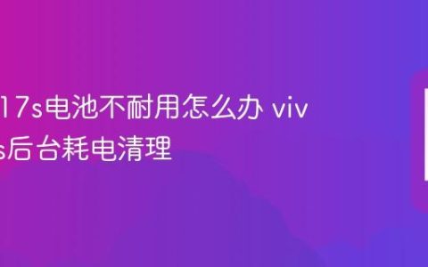 vivo Y17s电池不耐用怎么办 vivo Y17s后台耗电清理