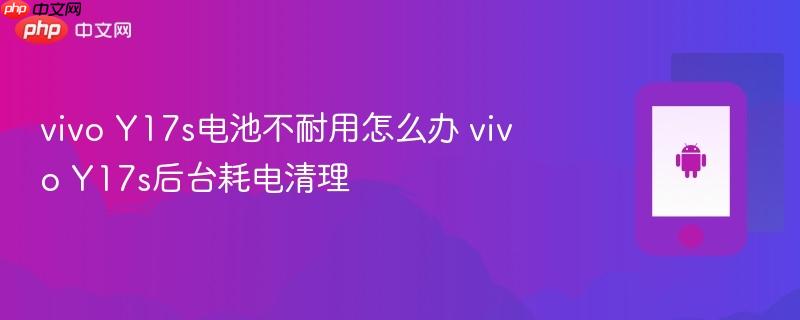 vivo y17s电池不耐用怎么办 vivo y17s后台耗电清理