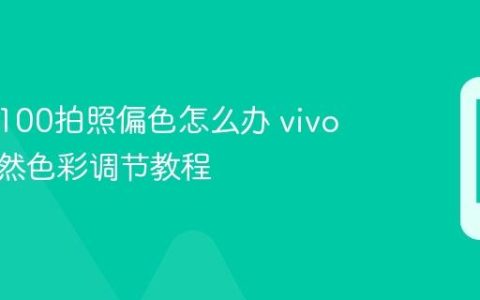 vivo X100拍照偏色怎么办 vivo相机自然色彩调节教程