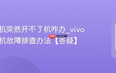 vivo手机突然开不了机咋办?vivo手机开机故障排查办法【答疑】
