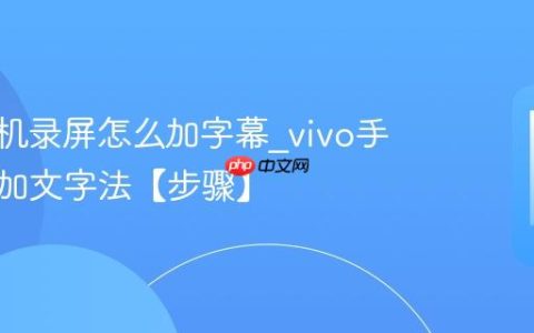vivo手机录屏怎么加字幕?vivo手机录屏加文字法【步骤】