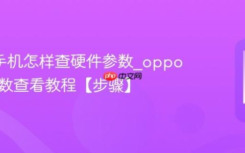 oppo手机怎样查硬件参数?oppo手机参数查看教程【步骤】