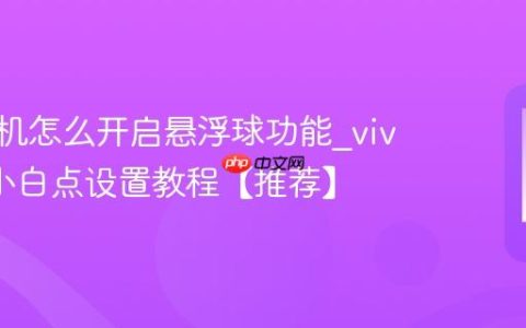 vivo手机怎么开启悬浮球功能?vivo手机小白点设置教程【推荐】