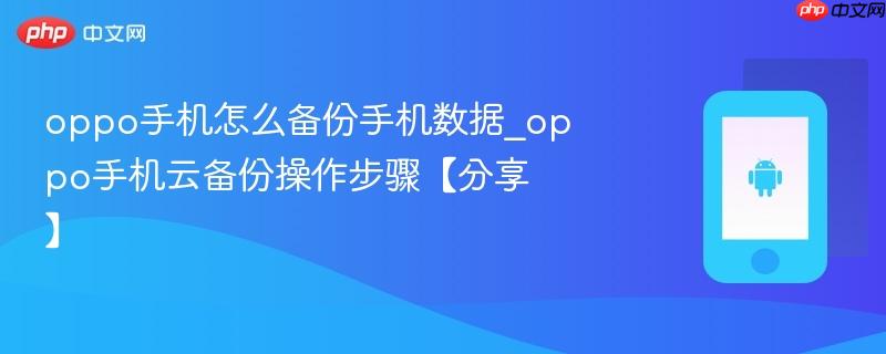 oppo手机怎么备份手机数据_oppo手机云备份操作步骤【分享】