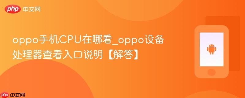 oppo手机cpu在哪看_oppo设备处理器查看入口说明【解答】