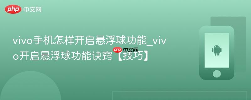 vivo手机怎样开启悬浮球功能_vivo开启悬浮球功能诀窍【技巧】