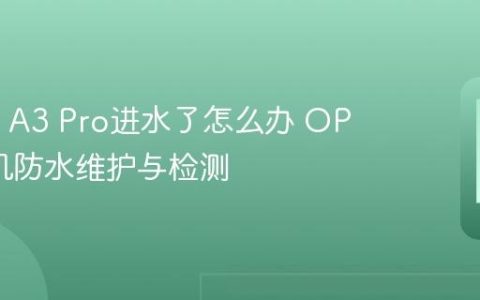 OPPO A3 Pro进水了怎么办 OPPO手机防水维护与检测
