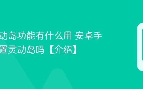 手机灵动岛功能有什么用 安卓手机能设置灵动岛吗【介绍】