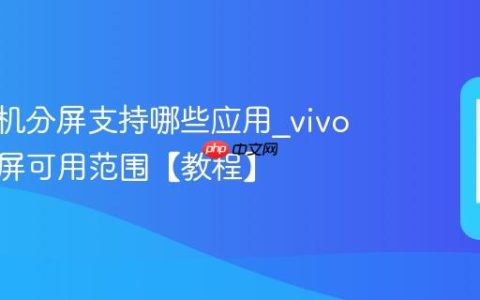 vivo手机分屏支持哪些应用?vivo手机分屏可用范围【教程】