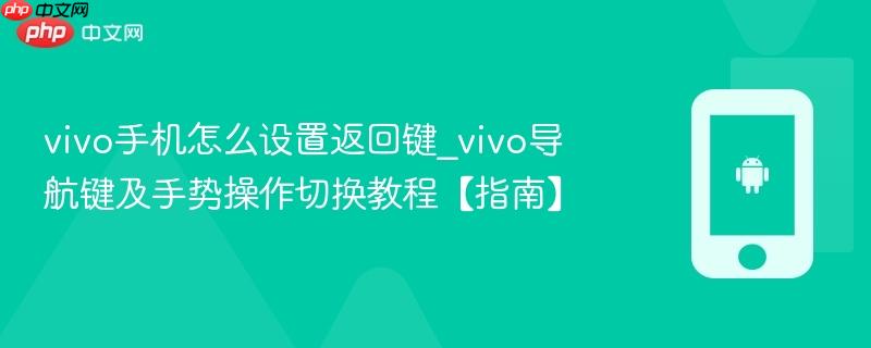 vivo手机怎么设置返回键_vivo导航键及手势操作切换教程【指南】