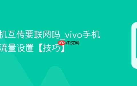 vivo手机互传要联网吗?vivo手机互传免流量设置【技巧】