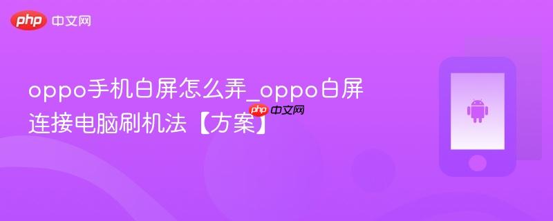 oppo手机白屏怎么弄_oppo白屏连接电脑刷机法【方案】