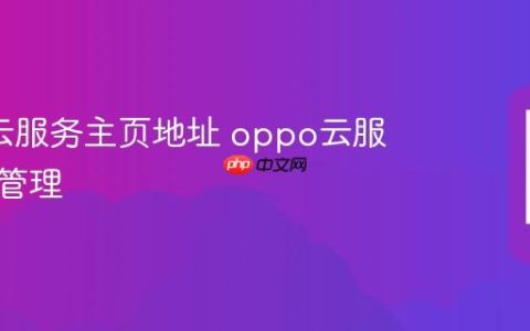 oppo云服务主页地址 oppo云服务在线管理