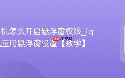 iqoo手机怎么开启悬浮窗权限?iqoo手机应用悬浮窗设置【教学】